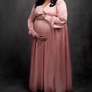 Stunning satin maternity/baby shower gown